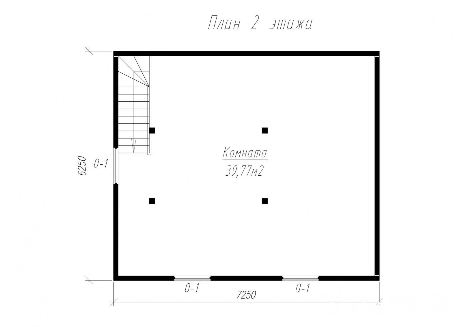 План второго этажа дома из СИП панелей  Гараж №5