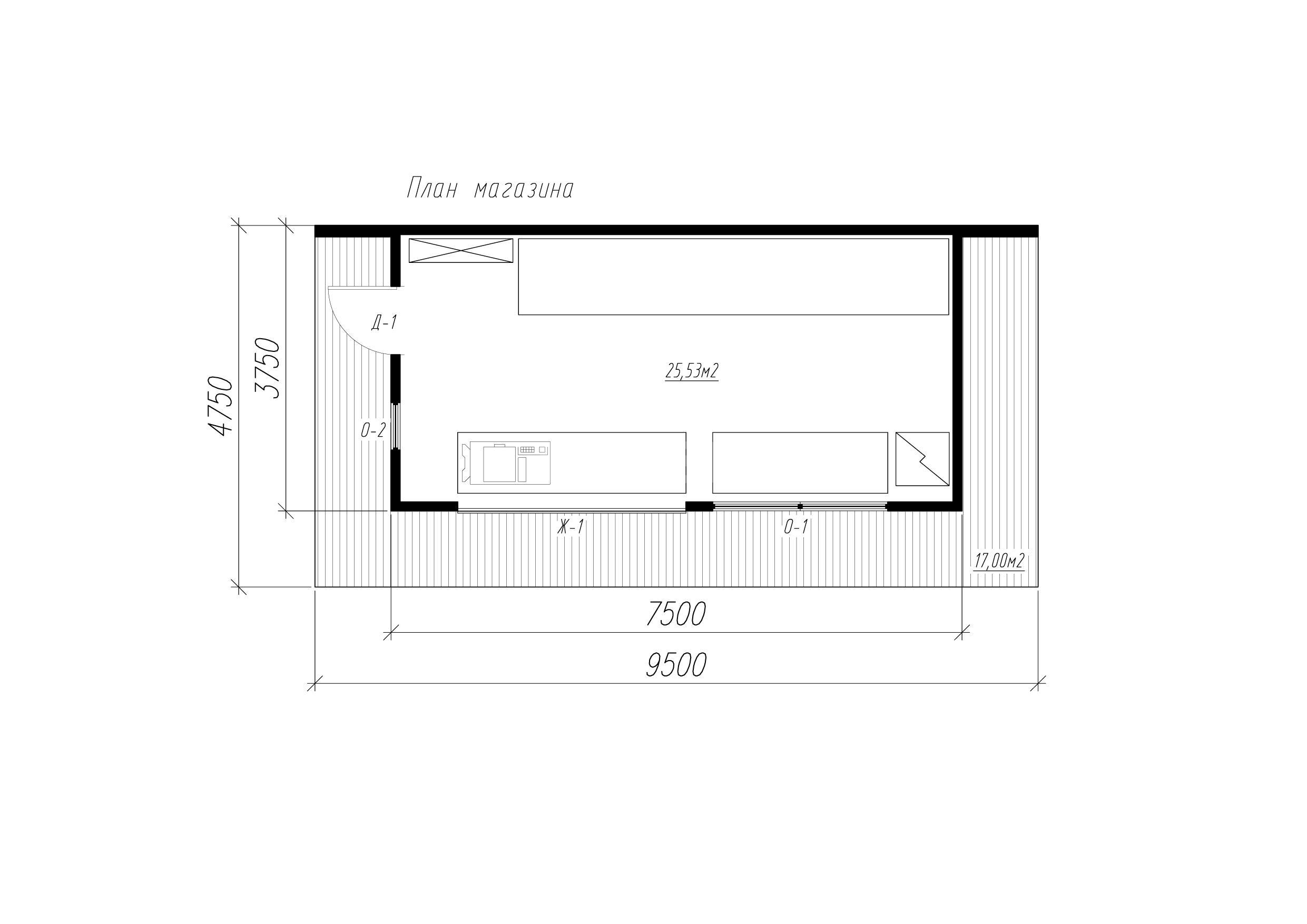 План первого этажа дома из СИП панелей Магазин №3